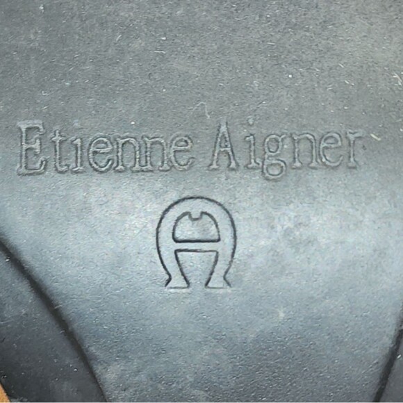 Etienne Aigner Nowell Light Caramelr Braided Accent Heeled Loafers Size 6 - Picture 10 of 10